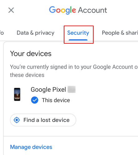 Google Account Security